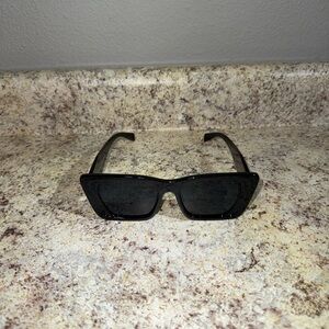 Black PRADA Geometric Acetate Butterfly Sunglasses